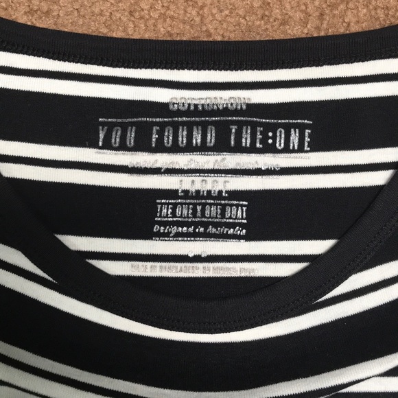 Cotton On black and white striped shirt - Picture 2 of 2